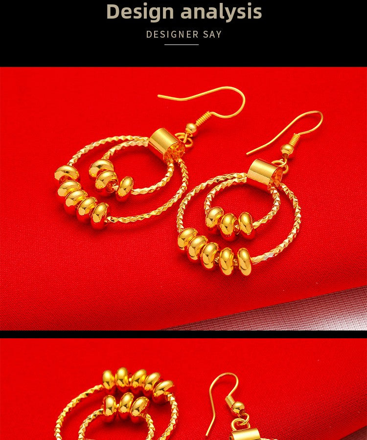 Shagin Women's Large Earrings Fashion Large Women's Earrings Transfer Beads