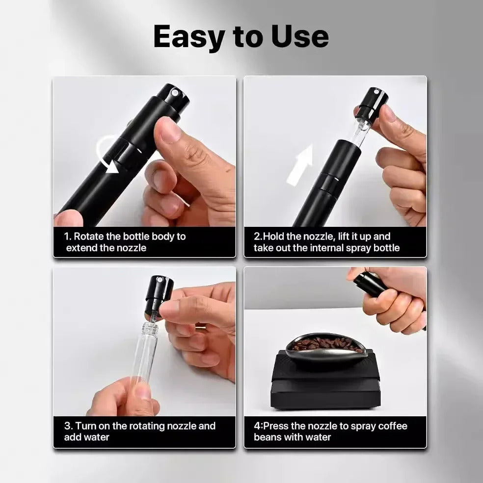 Coffee Beans Dosing Cup Trays and Spray Portable Humidifier Powder Anti Fly and Static Electricity Espresso Grinder Accessories