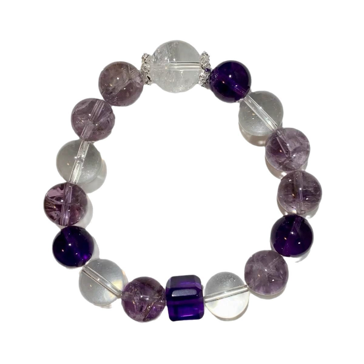2025 Year of the Snake Bracelet Natural Amethyst Bracelet New Arrival Natural Nine Li Purple Fire New Amethyst Bracelet