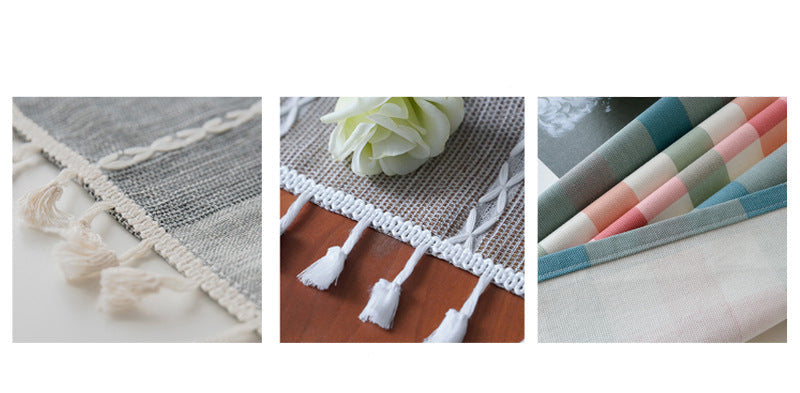 Cross-border INS Waterproof Tablecloth Home Use Imitation Cotton Linen Dining Tablecloth Modern Simple Tablecloth Table Mat Cover Towel Wholesale in Stock