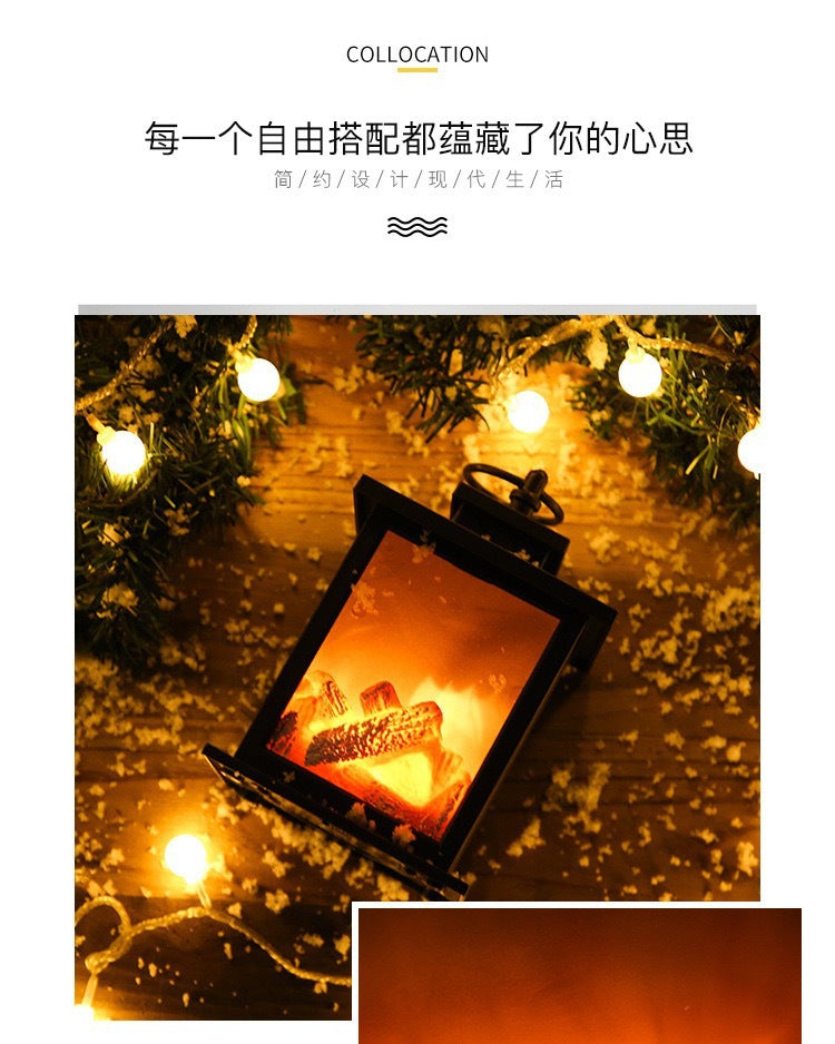 LED Fireplace Lamp Flame Lamp Shape Lamp scandinavian Style Decorative Lamp Christmas Creative Home Crafts Ornaments