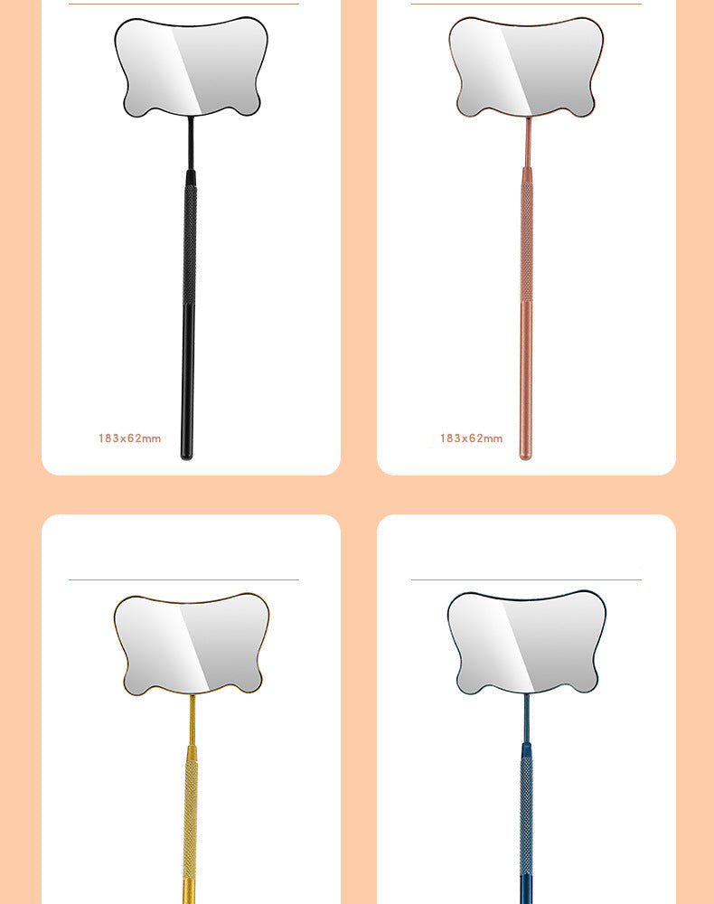 Hot-Selling Cross-Border Stainless Steel Grafting Flowering Auxiliary Tool Special Makeup Beauty Mirror Eyelash Inspection Mirror Eyelash Extensions