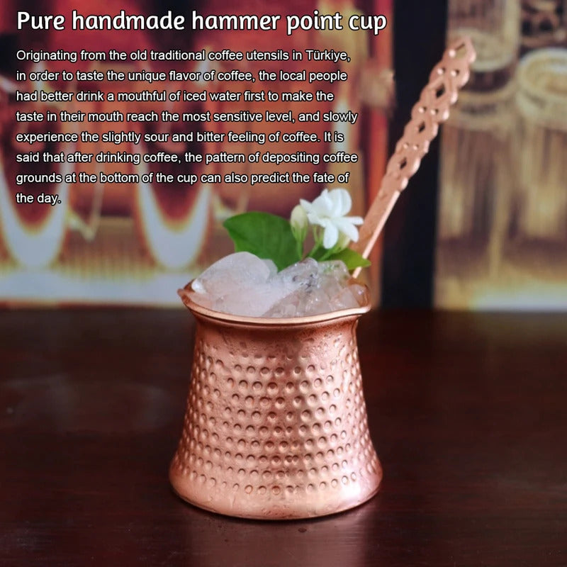 350ml Turkish Copper Coffee Pots Durable Simple Milk Warmer Pot For Home Kitchen Coffee Accessories Coffeeware Teaware