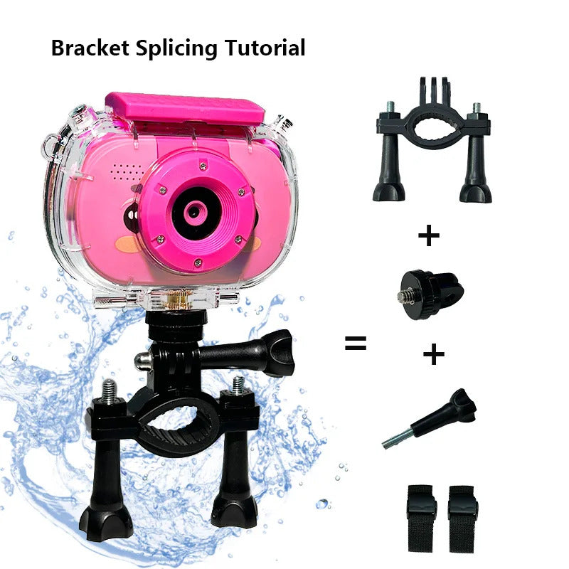 Kids Mini Waterproof Camera, Take Pictures & Record Videos & Games, Swimming & Sports USB Charge & 720P Resolution, Perfect Gift
