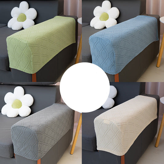 Sofa Armrest Covers Pair Sofa Side Armrest Protectors Extended Non-Slip Fabric Armrest Elastic Covers Full Coverage