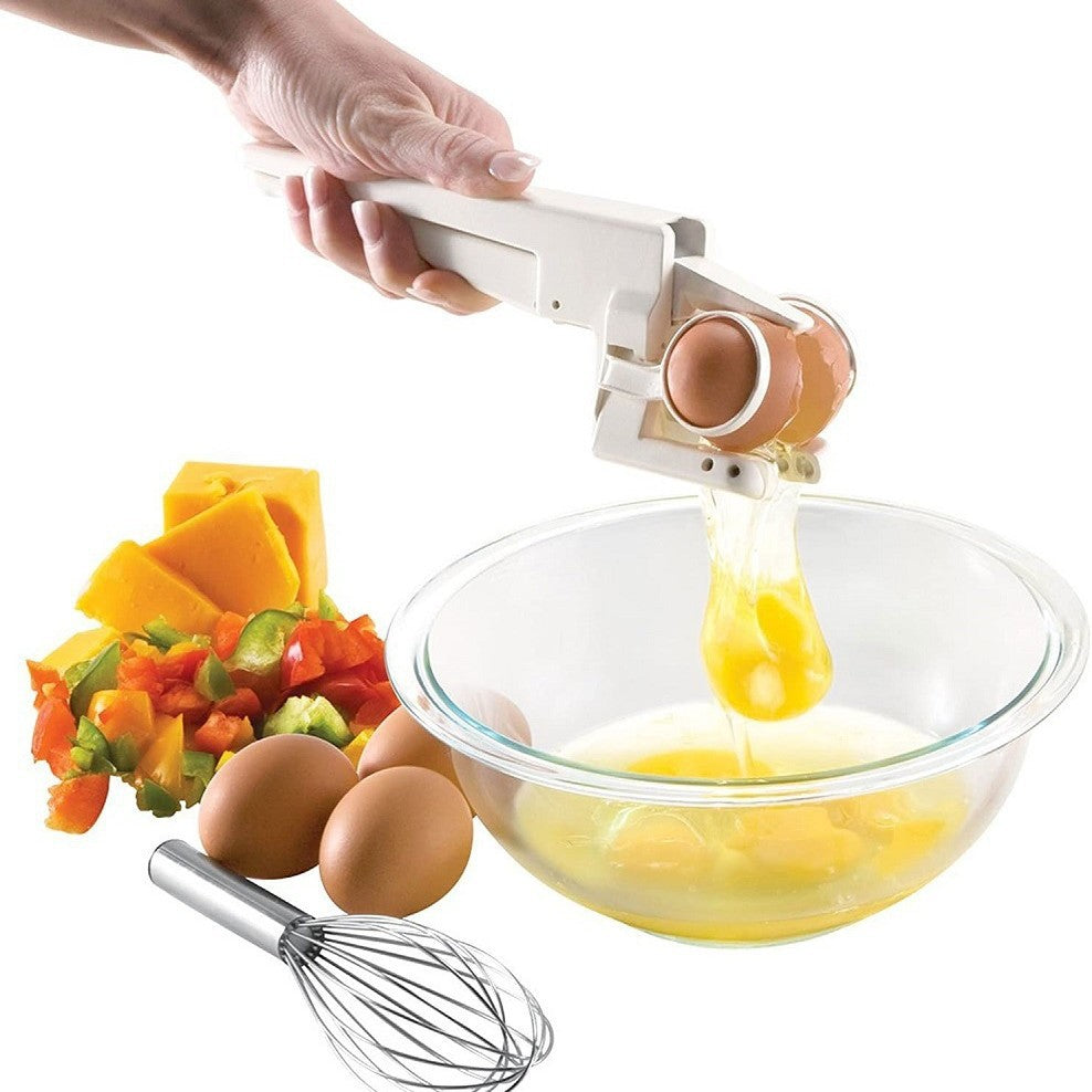 Handheld Egg Cracker Egg Shell TV Egg Cutter Egg White Separator Kitchen Gadget