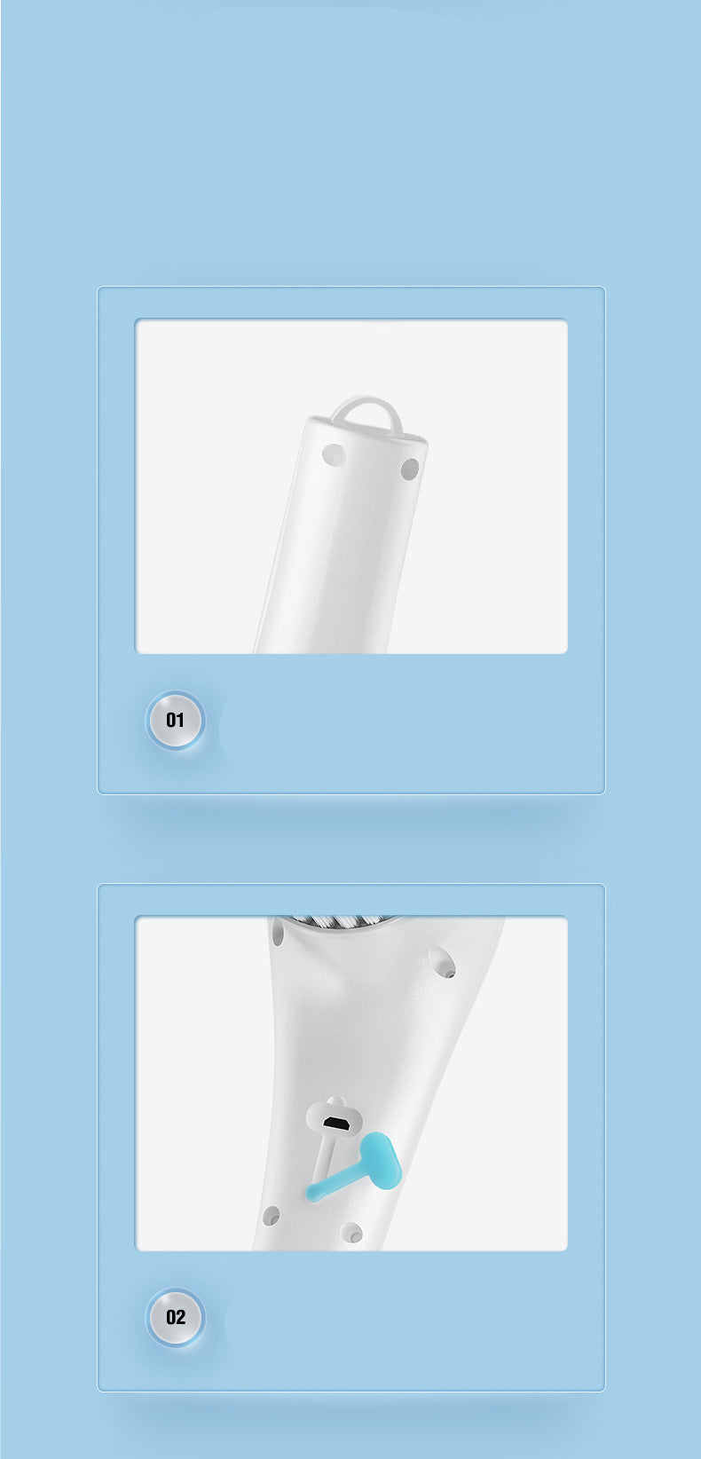 Cleaning Brush Export Electric Cleaning Brush Steel Wool Ball Five Brush Heads Long Handle Handheld Cleaning Kitchen Dishwashing Magic Tool