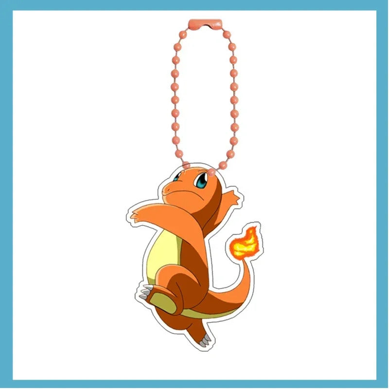 Pokemon Bulbasaur Squirtle Charmander Self-Control Acrylic Cartoon Key Buckle Pendant Anime Classics Game Collection Gift Toys