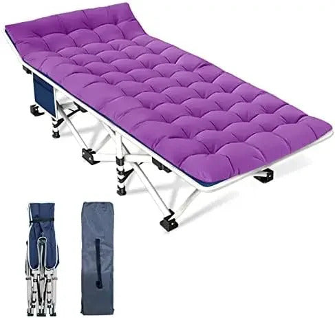 Comfortable Mattress for Adults Extra Wide Cots for Sleeping Folding Cot Camping Bed Heavy Duty with Carry Bag for Home Office