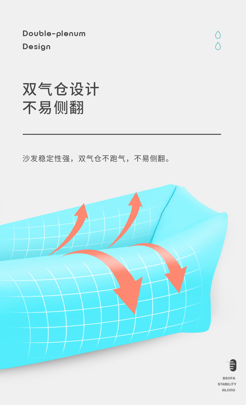 Manufacturer Pillow Style Inflatable Sofa In Stock Outdoor Portable Lazy Air Sofa Foldable Inflatable Bed Sleeping Bag