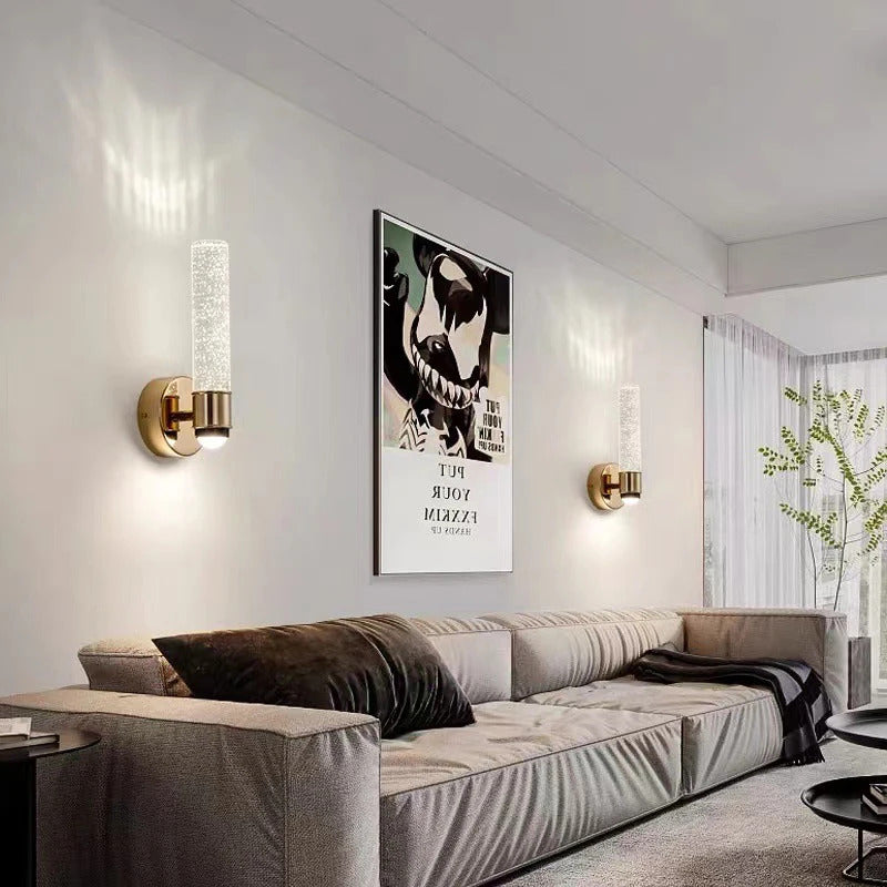 Modern Bubble Crystal Wall Lamps LED Wall Sconces Living Room Bedroom Bathroom Corridor Aisle Indoor Decor Home Hanging Lights