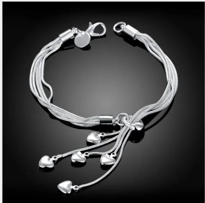 925 Sterling Silver Bracelet Woman Vintage Luxury Original Jewelry Accessories Fashion Designer Party Wedding Jewelry Gifts 2024