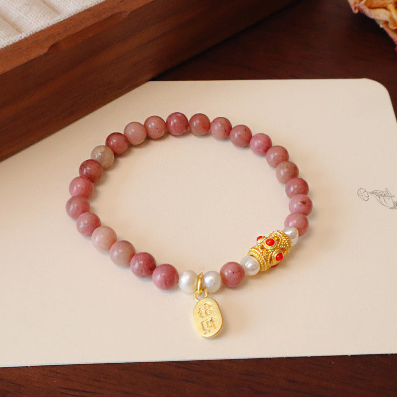 Turquoise Baroque Freshwater Pearl Bracelet Stacked Elegant Women's Bracelet