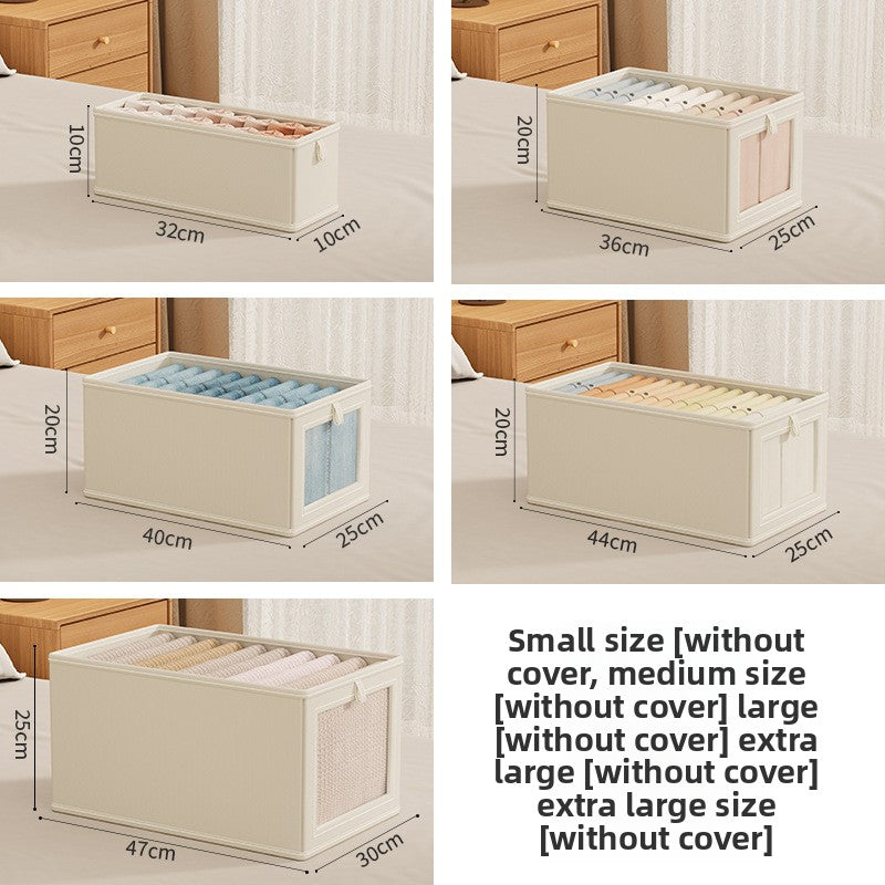 Oxford Cloth Window Bedroom Clothing Storage Box with Lid Household Clothes Dustproof Storage Bin Large Balcony Organizer Box