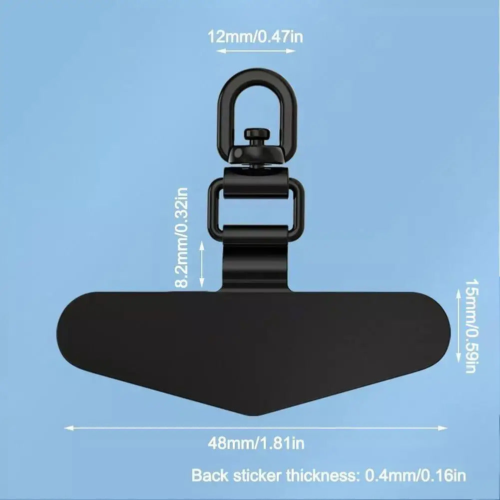 Upgrated 360 Rotatable Steel Phone Tether Tab Metal Patch Gasket Cellphone Lanyard Safety Connecter Piece New