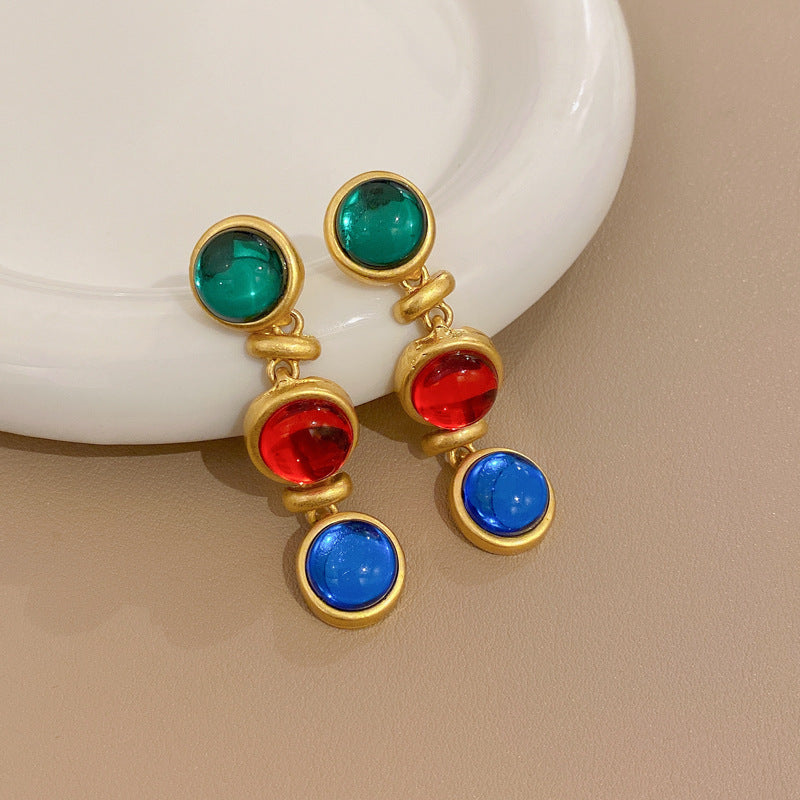 Vintage Earrings Fashion Versatile Ear Jewelry Niche Light Luxury High-end Accessories