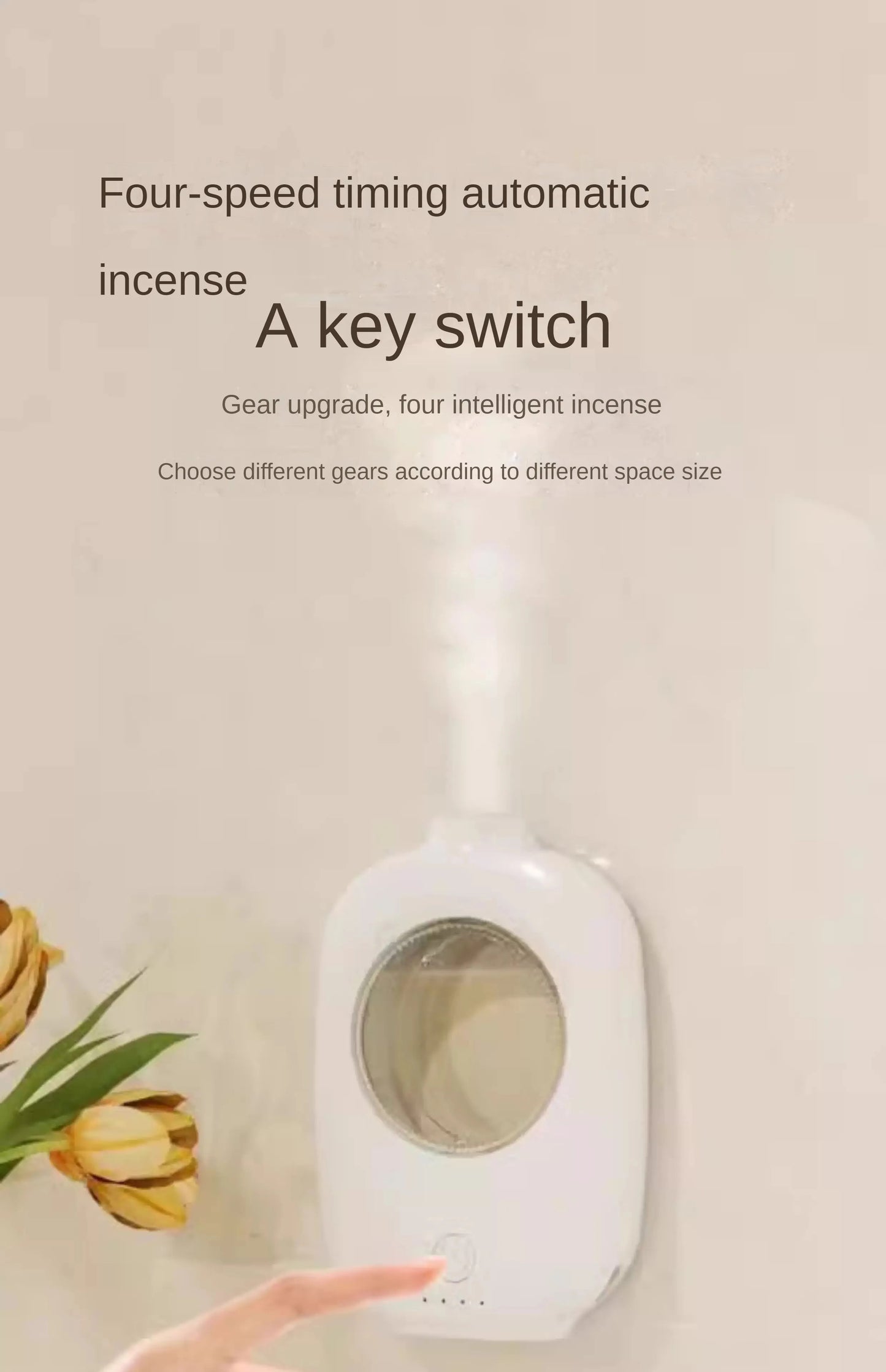 6 Modes Aroma Diffuser Wall Mounted Air Freshener Dispenser Fragrance Essential Oil Air Humidifier Aromatherapy USB Rechargeable