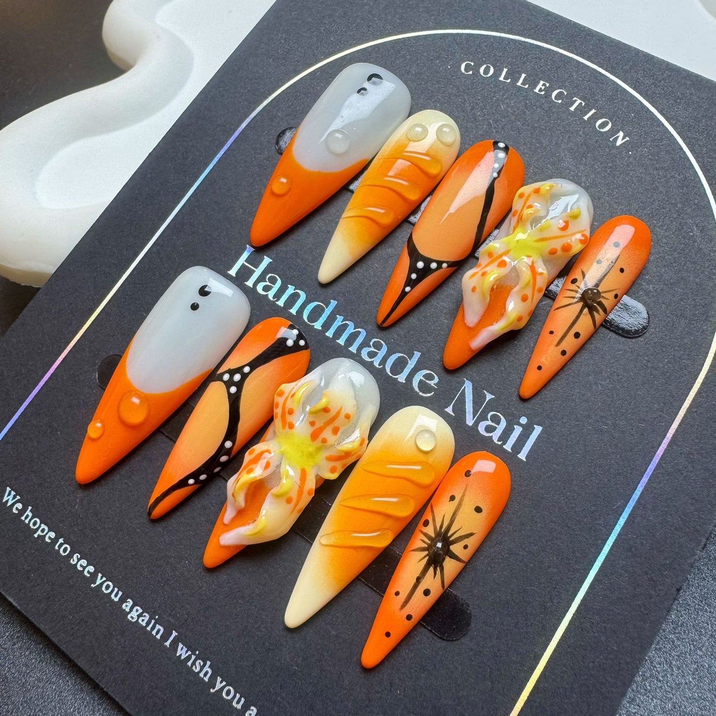 Wearable Nails Unique Hand-Painted Wearable Nail Tips High-End New Cross-Border Nail Stickers