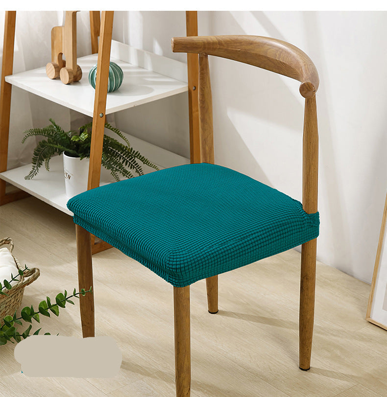 Thick Elastic Chair Cover Cushion Cover Full Coverage Dining Chair Cover Solid Color Hotel Chair Cover Stool Cover Ins Style Seat Cover for Home Use