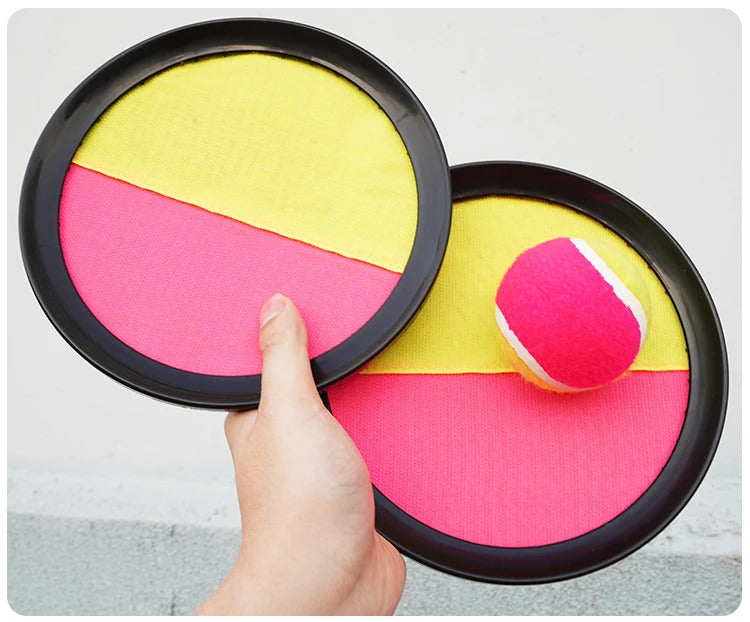 1Set Kids Sucker Sticky Ball Toy Outdoor Sports Catch Ball Game Set Throw And Catch Parent-Child Interactive Outdoor Toys