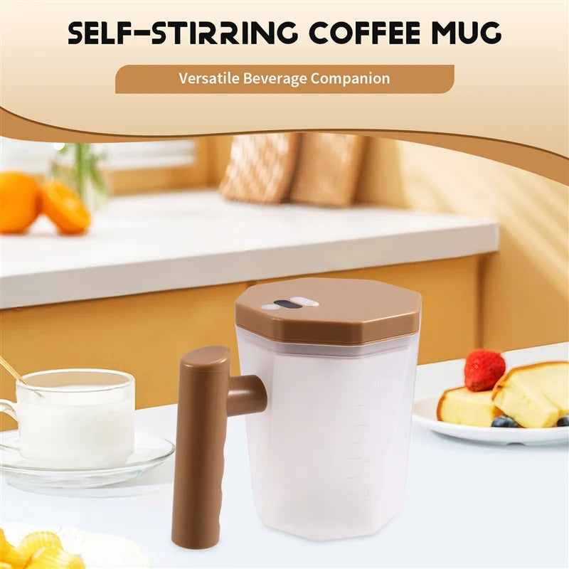 Efficient-Office & Home Essential: Digital Rechargeable Self-Stirring Coffee Mug, Automatic Drink Mixer