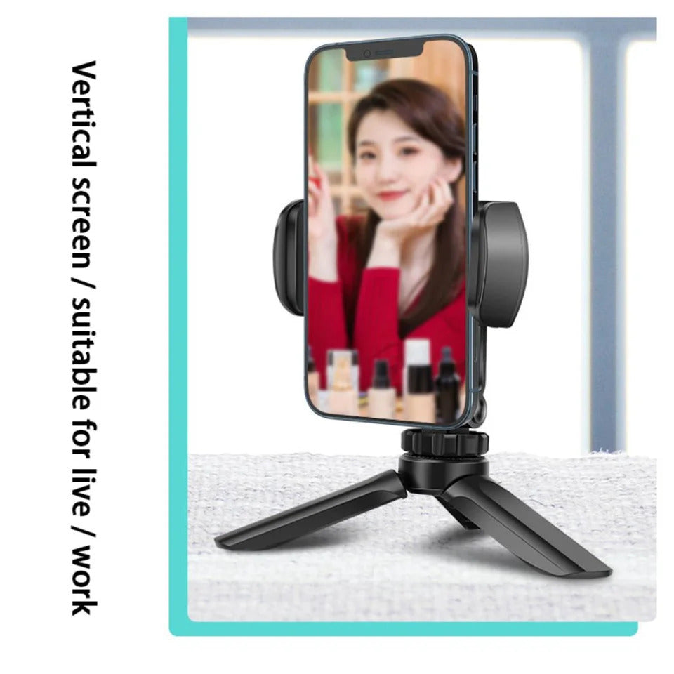 Phone Holder Portable Tripod Foldable Desktop Mobile Phone Stand Rotatable Selfie Holding Live Video Camera Stabilizer Bracke