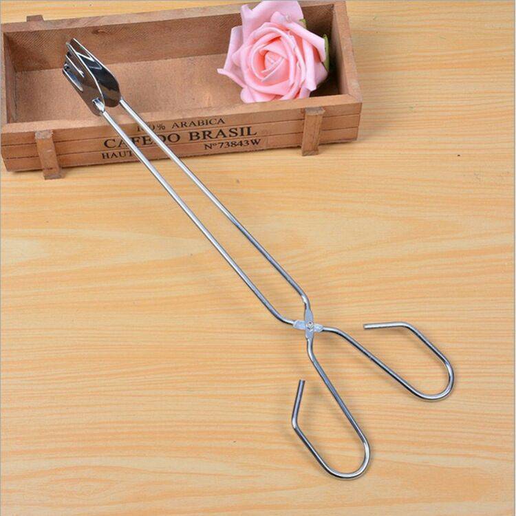 Stainless Steel BBQ Tongs Charcoal Tongs Bread Tongs Food Tongs Steak Tongs Frying Scissors Baking Tongs