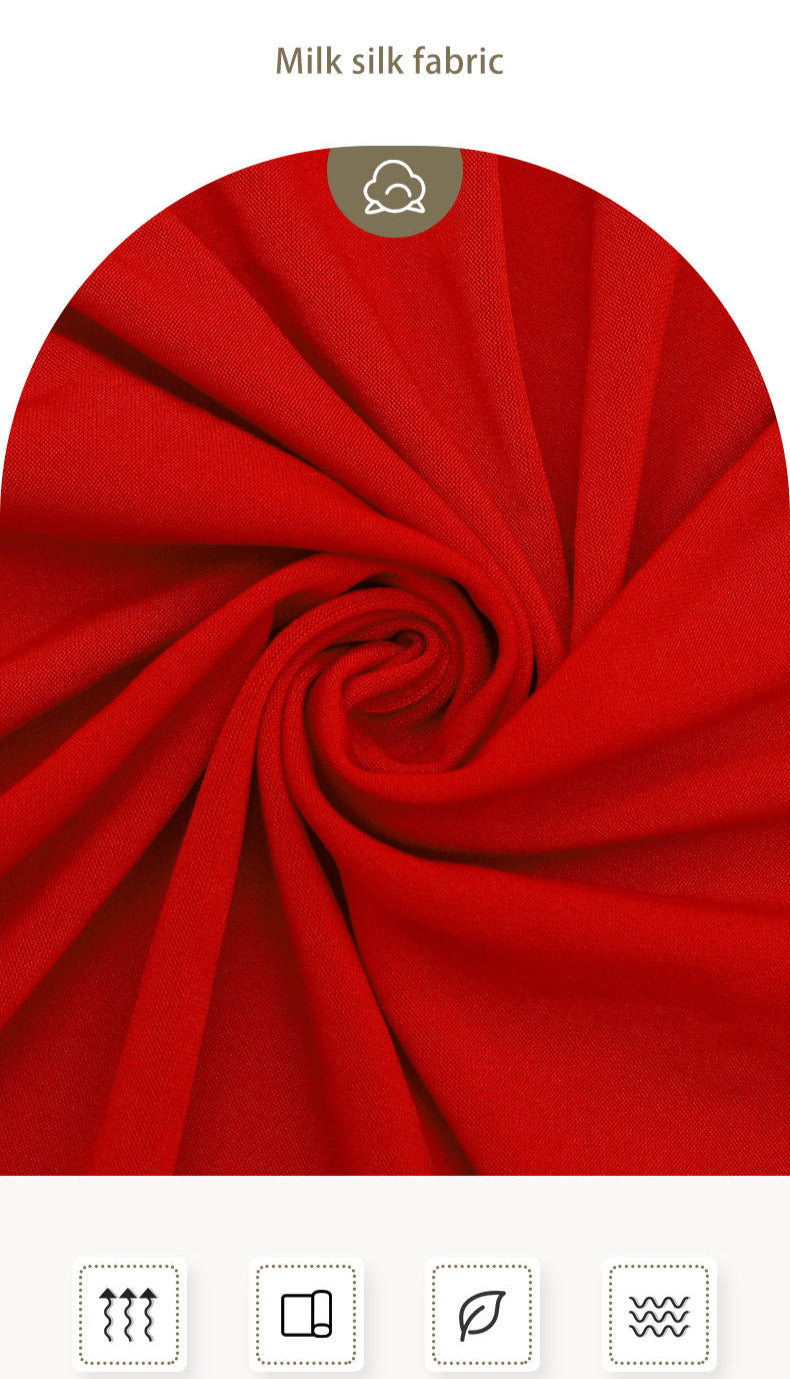 Elastic Table Cover High-End Banquet Wedding Hotel Cocktail Table Cover Table Skirt Table Skirt Cross-Border round High Leg Bar Counter Set