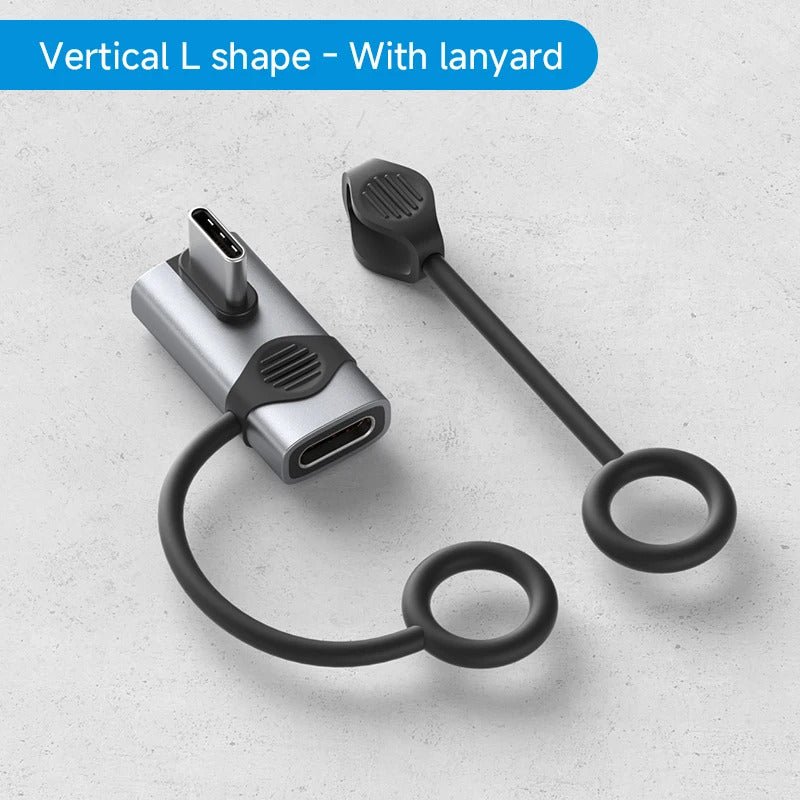 Hagibis 240W USB C to C Adapter 40Gbps 8K 60Hz 90 Degree Converter USB4 Adapter for Thunderbolt 4/3 MacBook iPhone 16 Pro Tablet