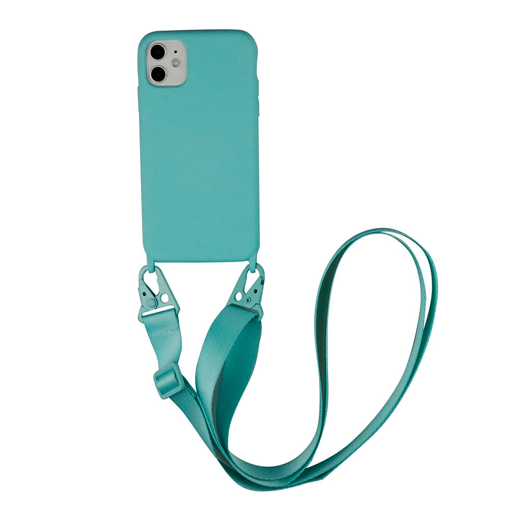 2025 Crossbody Strap Lanyard Silicone Phone Case For iPhone 16 15 14 13 12 Mini 11 Pro Max Plus Candy Color Soft TPU Back Cover