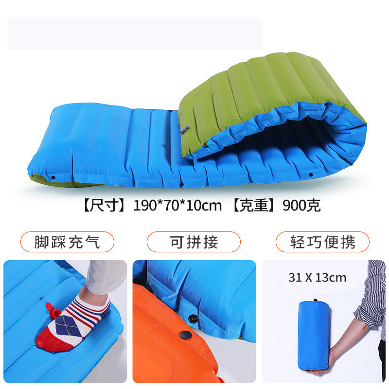 Thickened Outdoor Foldable Portable Tent Nap Mat Ground Mat Moisture-proof Mat Single Double Egg Nest Mat Inflatable Mat
