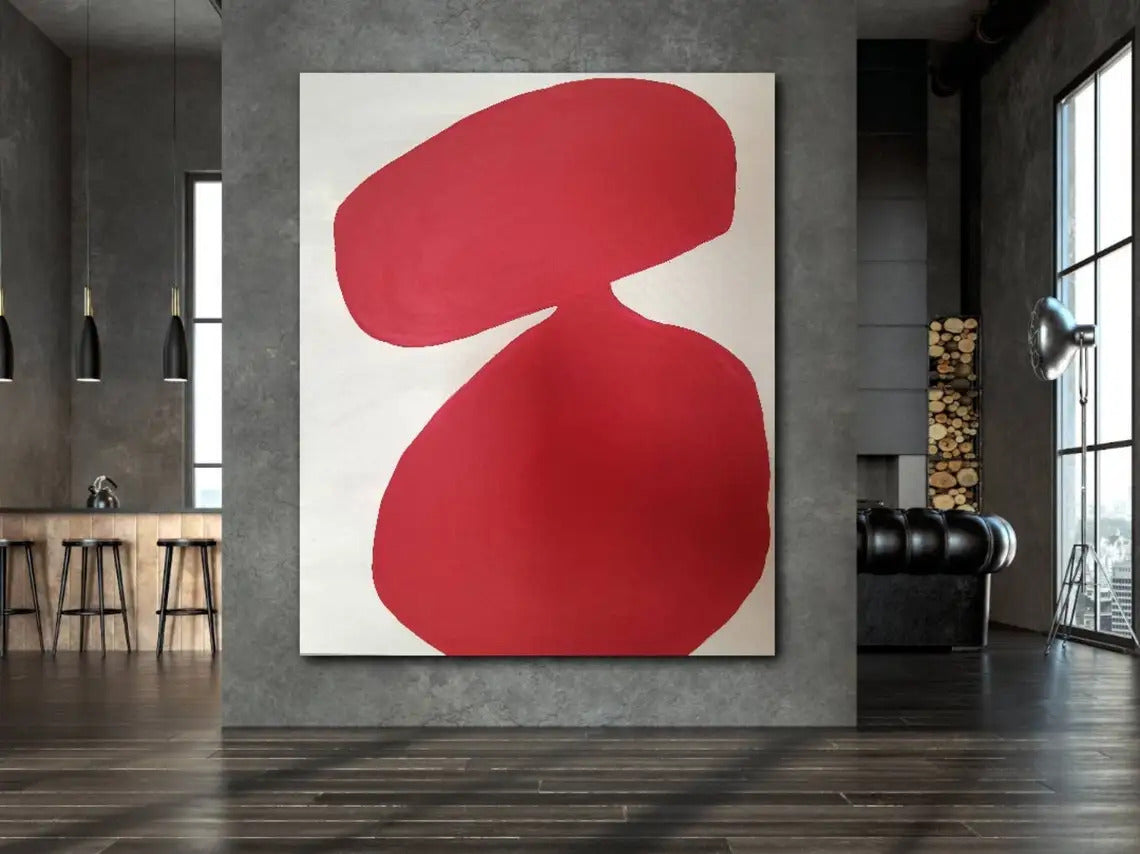 Large Abstract Wall Art Beige and White Painting Abstract Handmade Painting Living Room Home Decor Minimalist Contemporary Art