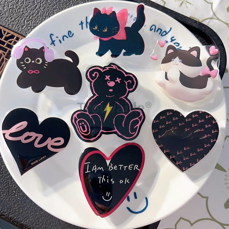 Trouvaille Phone Grip Toks Cellphone Stand Holder Mobile  Bracket Cute Korea Cartoon Finger Ring Holder Griptok