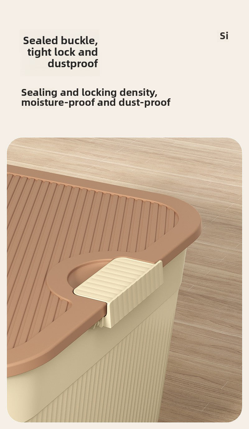 Desktop Storage Box Snacks Sundries Fruit Storage Basket Hand Carry with Cover Plastic Household Clothing Sorting Box for Collection