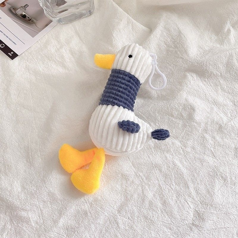 Cute Cheer Duck Pendant Creative Ugly Cute Struggling Duck Keychain Clothes Backpack Decoration Plush Toy Small Pendant