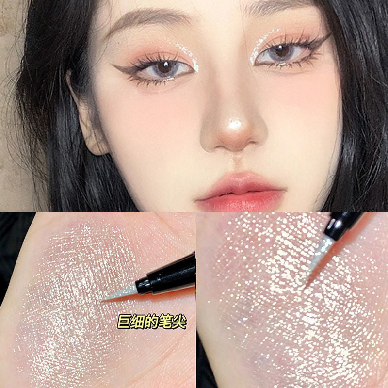 Diamond in the Debris Tear Feeling ~ Ultra-Fine Flash Waterproof Sweat-Proof Liquid Eyeliner Brightening Pearlescent Eye Shadow Pen Long Lasting Non Smudge