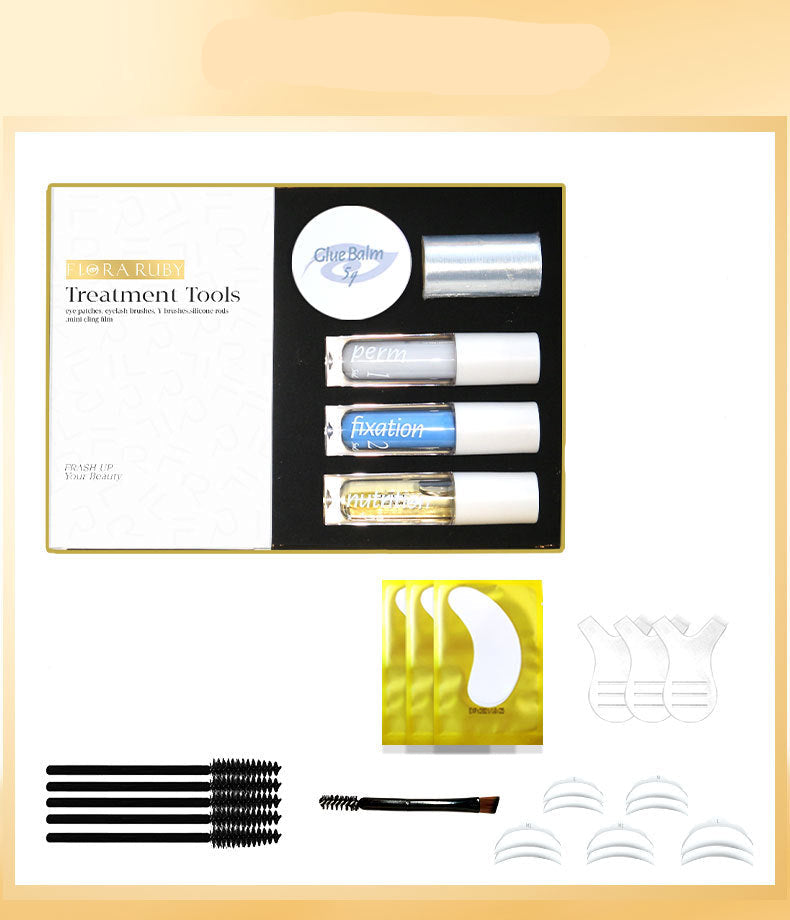 Cross-Border European and American Eyelash Curling Kit Keratin Lash Lift Barbie Long-Lasting Curling Eyelash Enhancing Beauty Tool Manufacturer