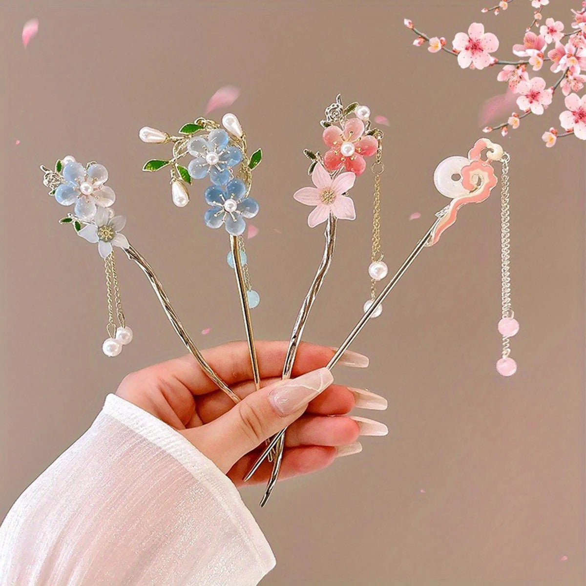 1pc Romantic Chinese Style Hair Accessory Alloy Jewelry Women's Hair Needle Suitable for Daily Wear Gifts Girls Fashion Hairpin