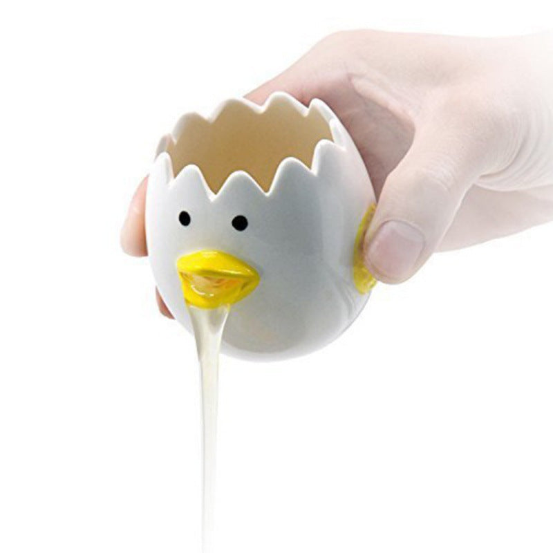Cute Chick Ceramic Egg White Separator Creative Egg Separator Egg Yolk Protein Filter Baking Tool
