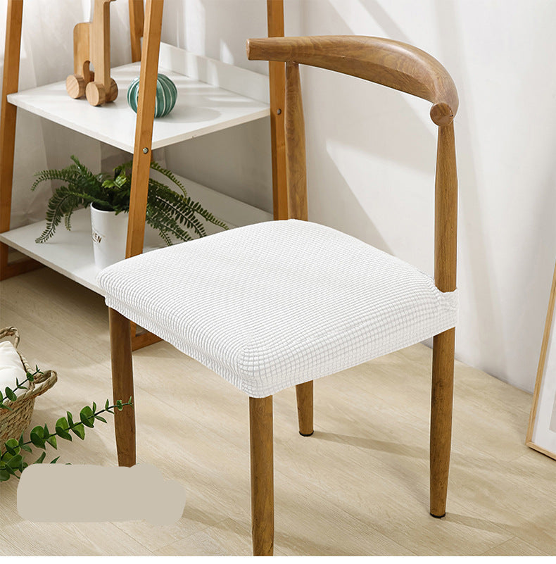 Thick Elastic Chair Cover Cushion Cover Full Coverage Dining Chair Cover Solid Color Hotel Chair Cover Stool Cover Ins Style Seat Cover for Home Use