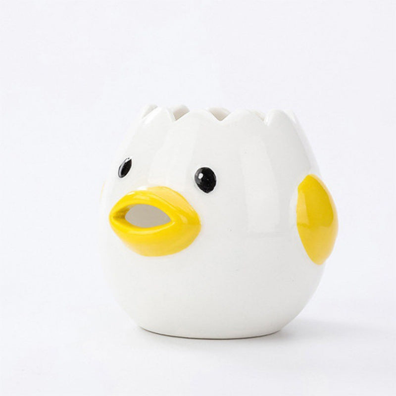 Cute Chick Ceramic Egg White Separator Creative Egg Separator Egg Yolk Protein Filter Baking Tool