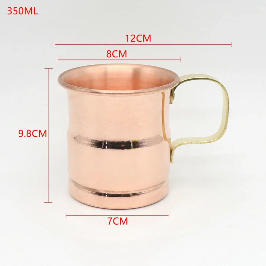 1PCS Pure Copper Beer Cup Handcrafted Moscow Mule Milk Cup Drinkware Coffee Cup