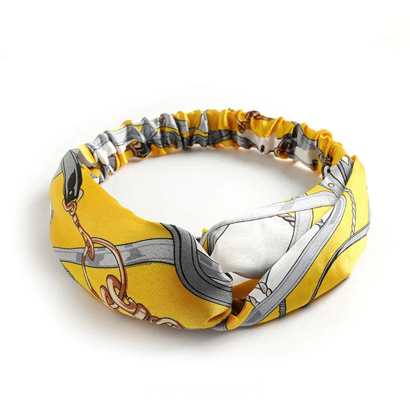 Fashion Women Girls Summer Bohemian Hair Bands Print Headbands Vintage Cross Turban Bandage Bandanas HairBands Hair Accessories