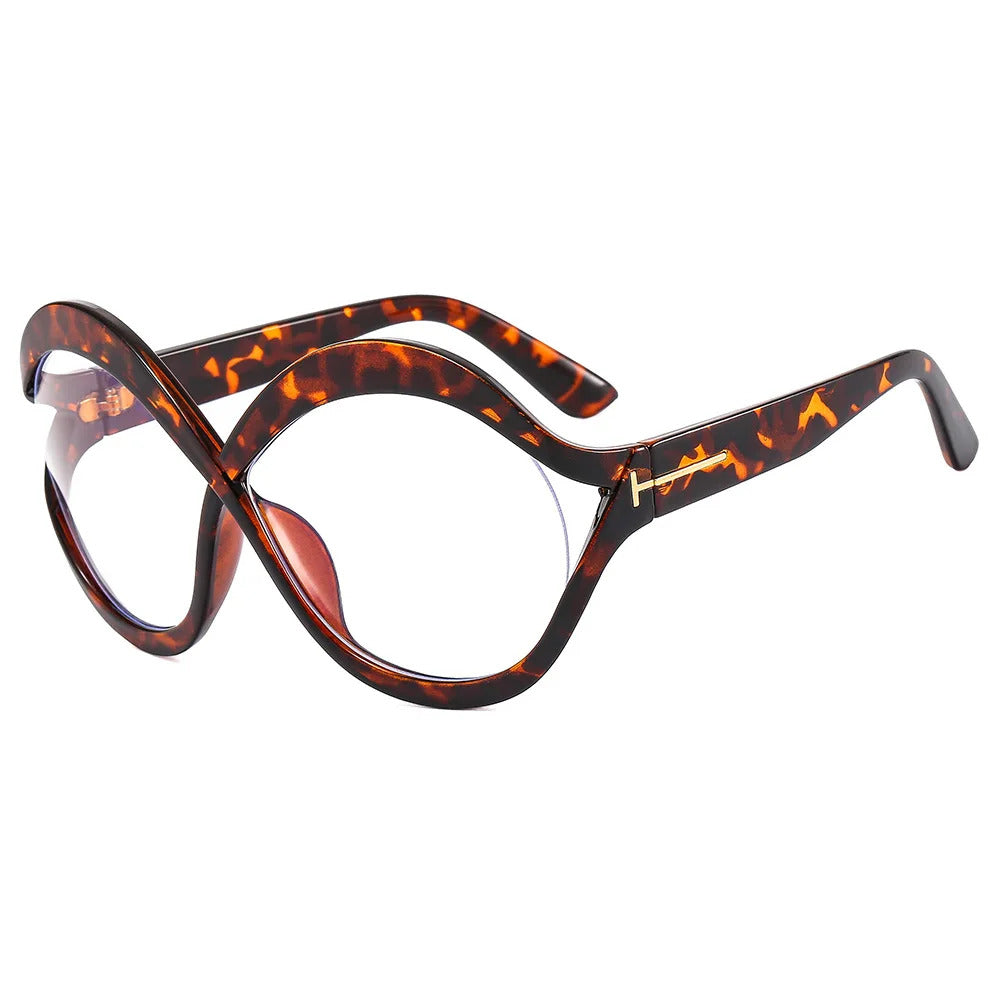 Luxury Oversized Round Sunglasses Goggle New Brand Designer Women Sun Glasses Trends Punk Shades Eyewear Eyeglasses Oculos