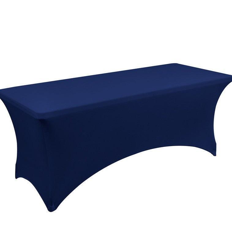 Elastic 6FT Rectangular Table Cover Full Coverage Tablecloth Outdoor Wedding Banquet Event Cocktail Fan-shaped Tablecloth Table Cover