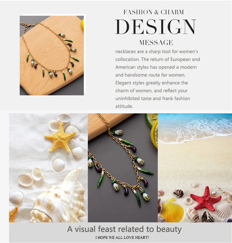 red Pepper Necklaces for Women Multilayer Collar Chain Verse Christian Jewelry 18K Gold Choker Plated/Stainless