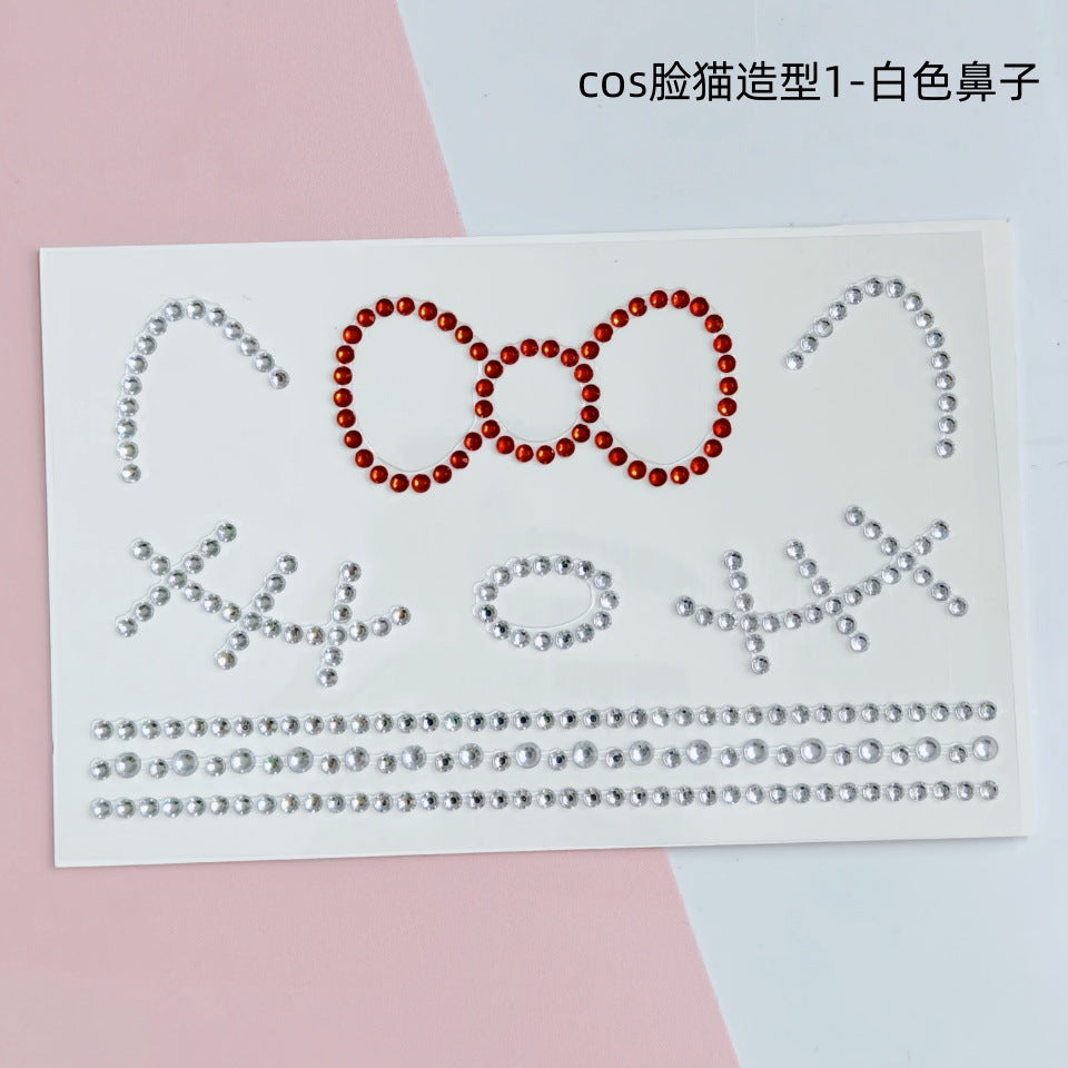 Glitter Gradient Butterfly Wing Tattoo Eye Corner Face Stickers Children's Eye Makeup DIY Stickers Fish Scale Performance Catwalk
