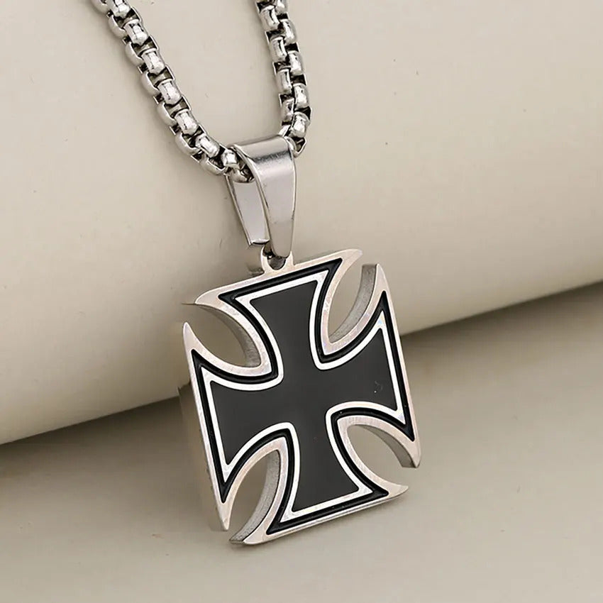 18k Gold Plated Stainless Steel Jesus Cross Pendant Drip Oil Crucifix Charms Link Chain Religious Jewelry