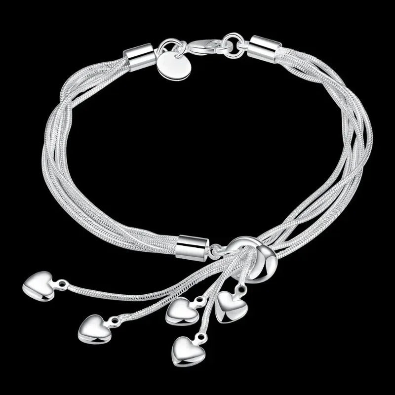 925 Sterling Silver Bracelet Woman Vintage Luxury Original Jewelry Accessories Fashion Designer Party Wedding Jewelry Gifts 2024