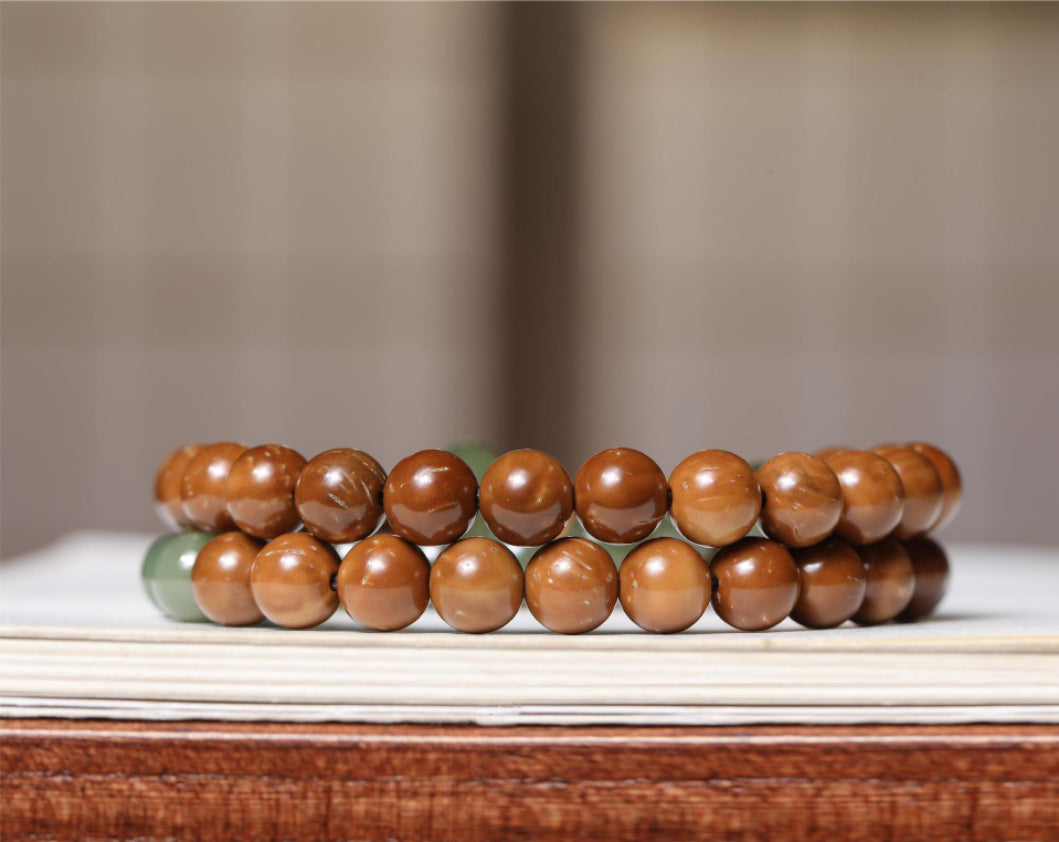 Natural Premium Cook Bodhi Temperament Bracelet Hetian Jade Running Ring Double Circle Artistic Handheld National Style Couple Bracelet